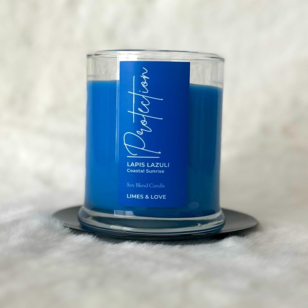 ♦️No longer available♦️Lapis Lazuli Gemstone Candle